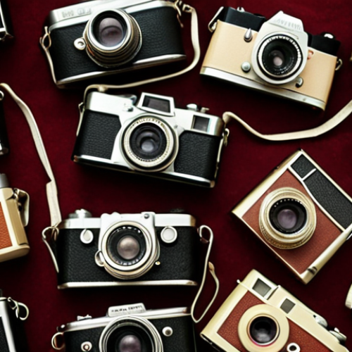 ** A bustling online forum dedicated to vintage photography. Capture the feeling of a treasure trove of information with users actively sharing tips and showcasing their vintage cameras and photographs. Focus on warm lighting and a slightly retro aesthetic to match the theme. Keywords: vintage photography, online forum, community, sharing, retro.

**