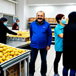 **

"A vibrant community scene at a local food bank in Istanbul, Turkey. Volunteers are sorting and packing donated food items, with smiles and a sense of purpose. In the background, families are gratefully receiving food packages. The setting is clean and organized, with signs in Turkish promoting food safety and healthy eating. Everyone is fully clothed in modest attire, appropriate for a public setting. safe for work, professional, family-friendly, perfect anatomy, correct proportions, natural pose, well-formed hands, proper finger count, natural body proportions, high quality."

**